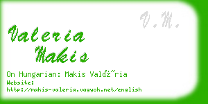 valeria makis business card